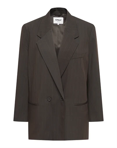 Only - ONLAlden Pinstripe Blazer - Mole 